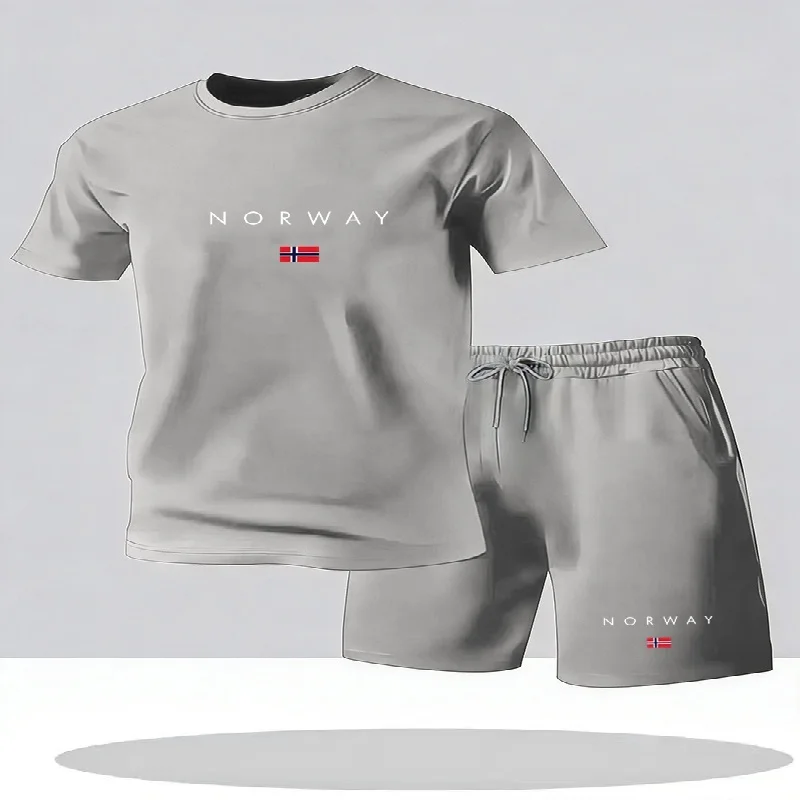 Street Fashion Urban - 2026 Neues Herren Freizeit Kurzarm-Shorts 2-teiliges