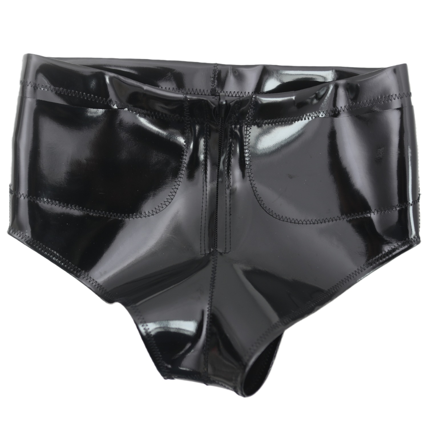 Street Fashion Women - Damen Herren Glänzende Taschen-Shorts Mittelhohe Taille