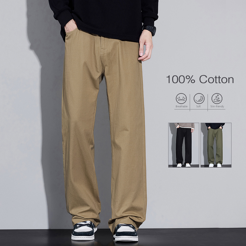Street Fashion Korea - 100% Baumwolle männer Baggy Breite bein
