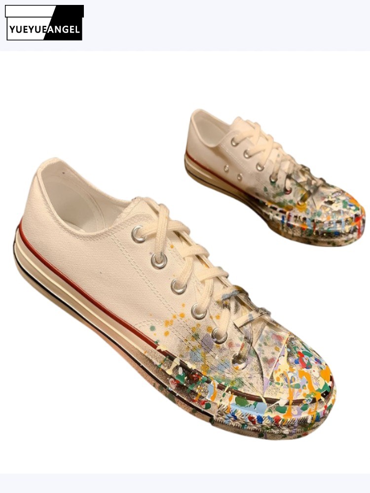 Street Fashion Women - Damen Frühling Neuheit Schnür-Pumps mit Bemalten