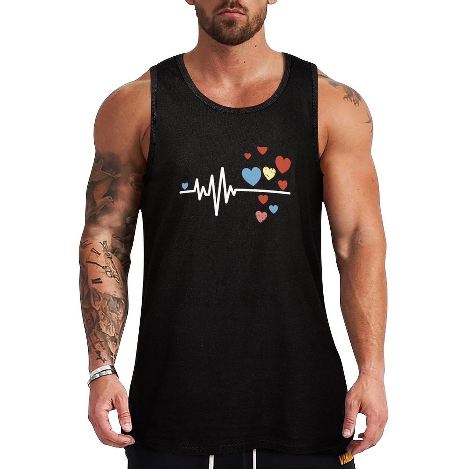 Street Fashion Urban - Heartbeat of Love, Heart EKG Tank