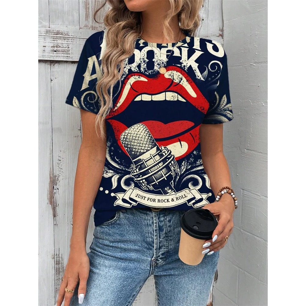 Street Fashion Urban - 3D Poker Print Damen T-Shirt Sommer