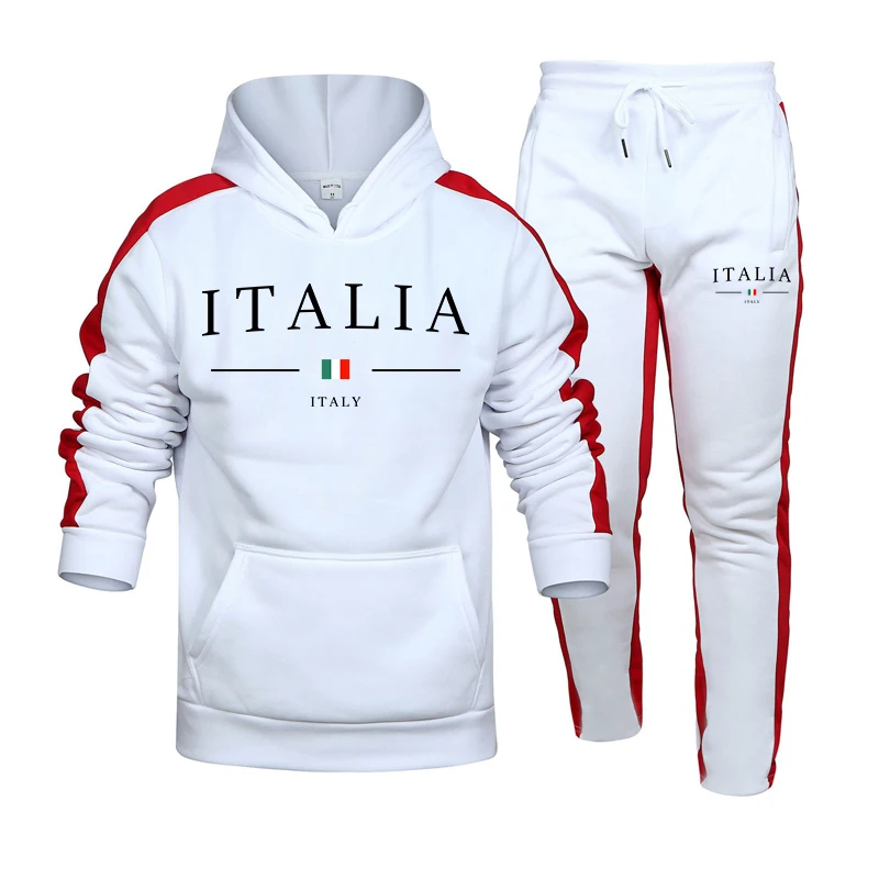 Street Fashion Outfit For Men - Herren Trainingsanzug 2-teiliges Set Modischer Freizeit-Sweatshirt-Outfit