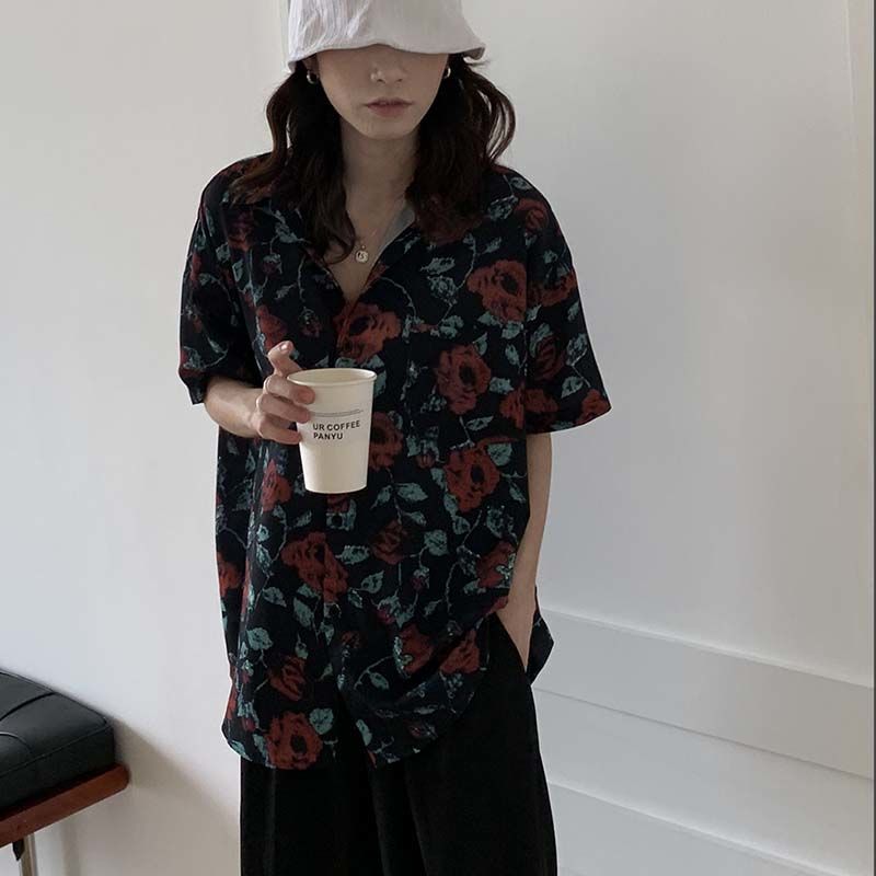Street Fashion Hong Kong - Shirts Frauen Retro Mode Sommer Druck