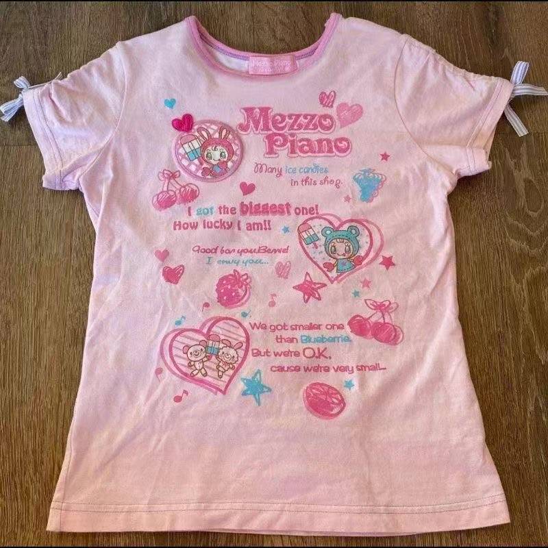 Vintage Kawaii Süße Kurzarm-T- – Street Fashion Women Bewertung und Preis