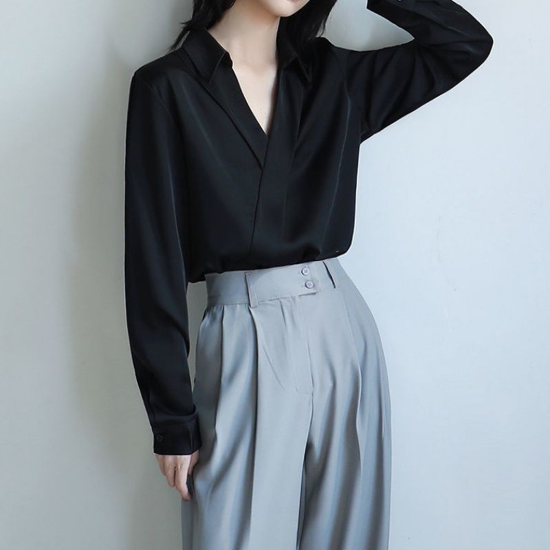 Gidyq Frauen schwarz Chiffon S – Street Fashion Korea Bewertung und Preis