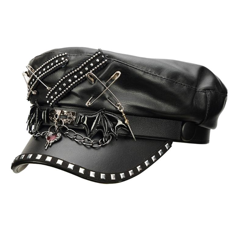 39BB Punk Styles PU-Leder-Zeit – Street Fashion Events Bewertung und Preis