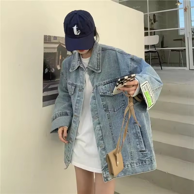 2025 neue Mode Denim Jacke Fra – Street Fashion Korea Bewertung und Preis