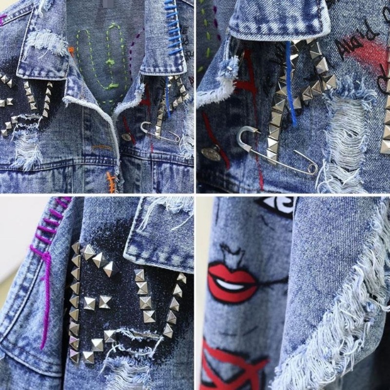 Trendige Graffiti-lässige Deni – Street Fashion Graffiti Bewertung und Preis