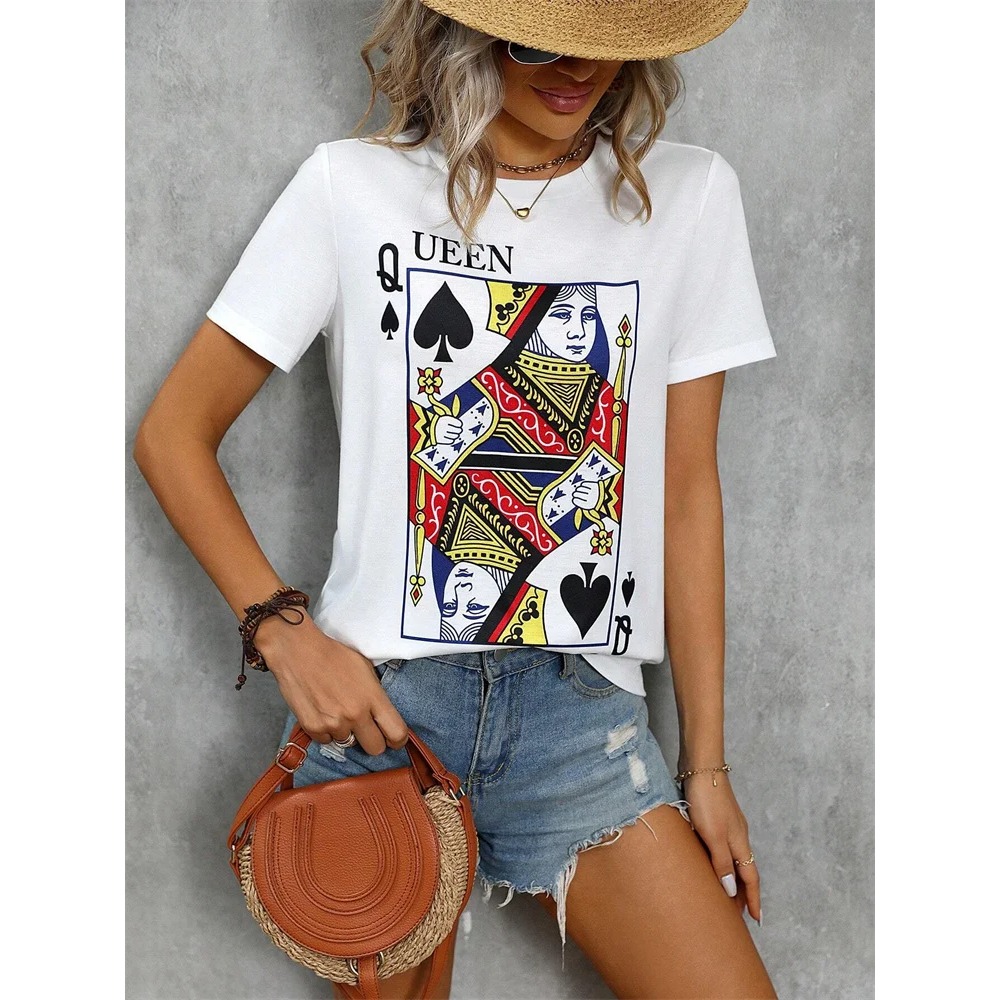 3D Poker Print Damen T-Shirt S – Street Fashion Urban Bewertung und Preis
