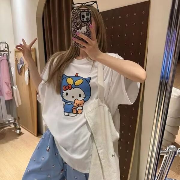 Kurzärmliges T-Shirt mit Hello – Street Fashion Jersey Bewertung und Preis