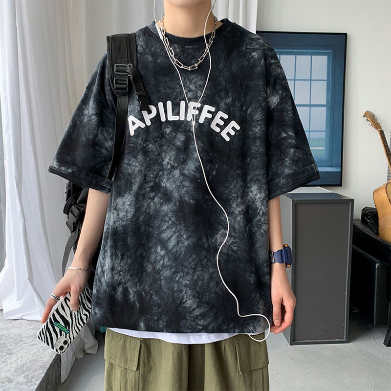 Schwarzes Batik-Kurzarm-T-Shir – Street Fashion Hong Kong Bewertung und Preis