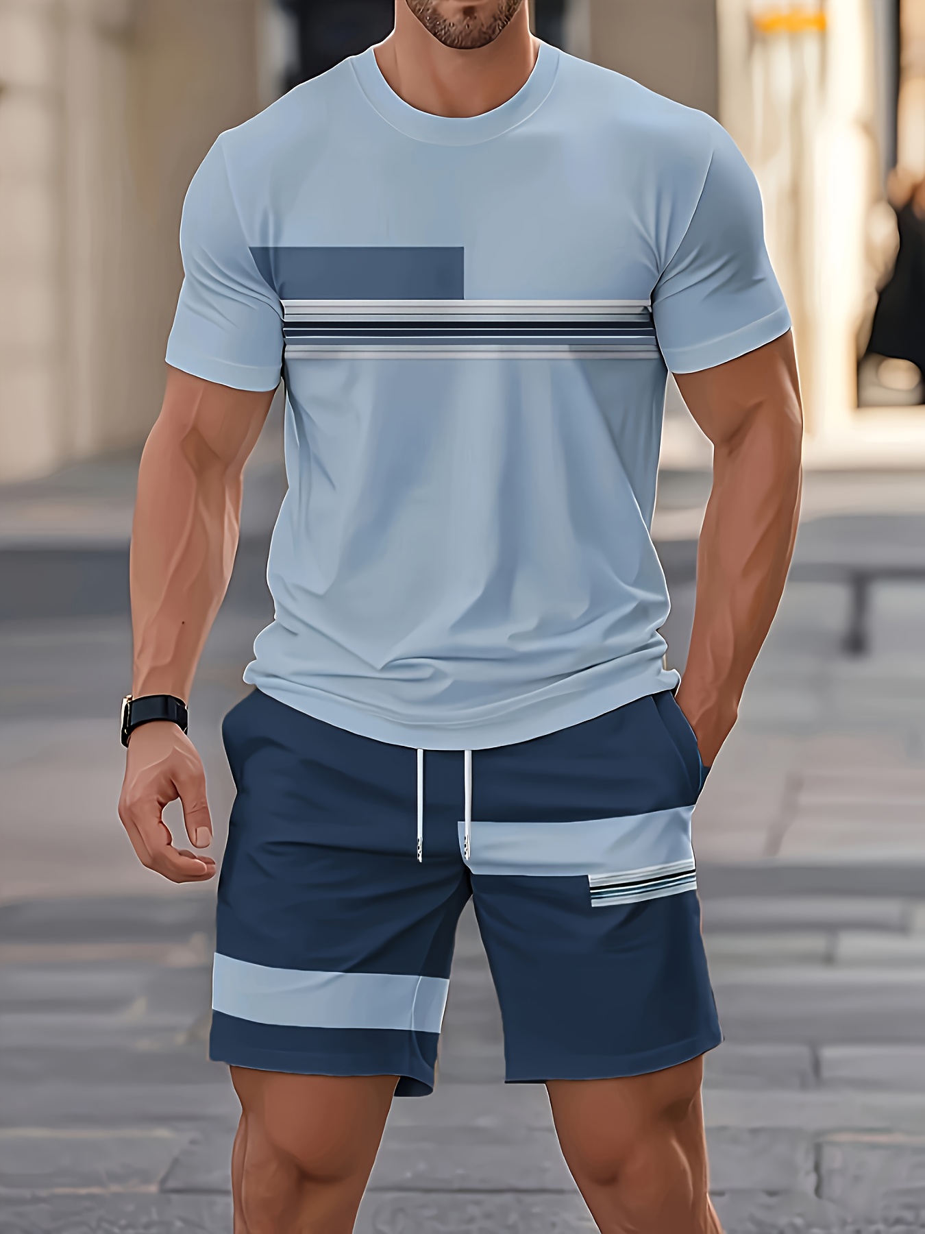 Sommer Herren-Sets Lässiger O- – Street Fashion Outfit For Men Bewertung und Preis