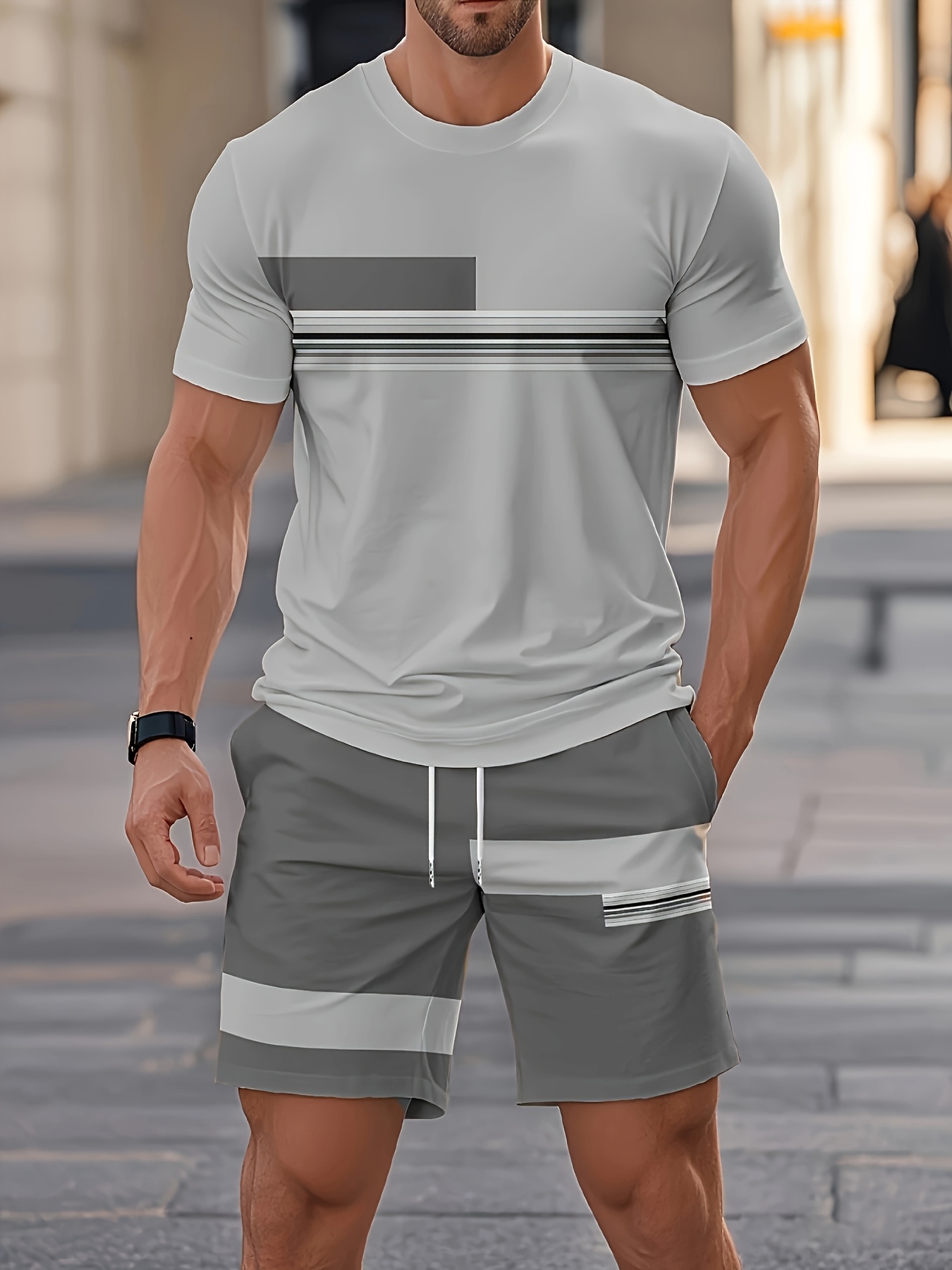 Sommer Herren-Sets Lässiger O- – Street Fashion Outfit For Men Bewertung und Preis